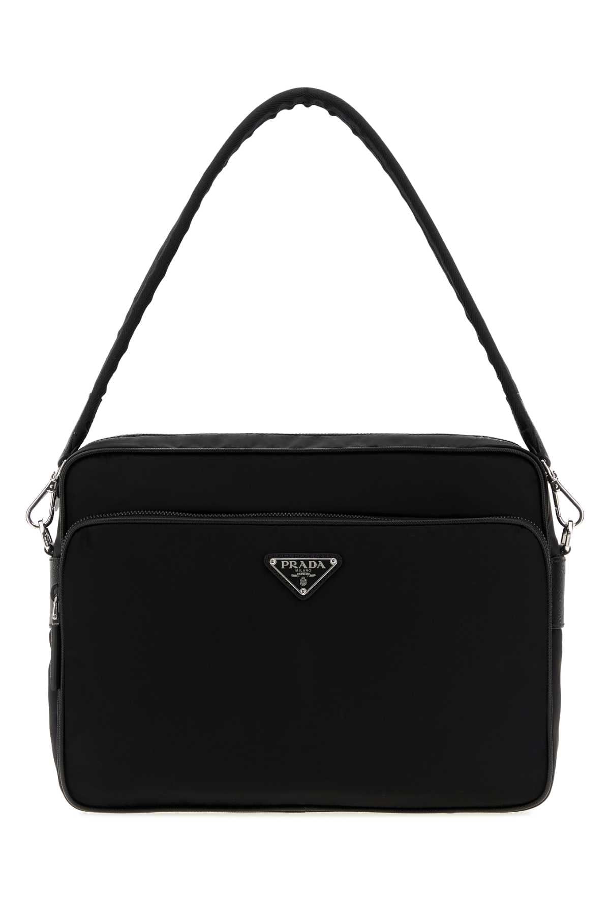 Prada Men Black Canvas Shopping Bag