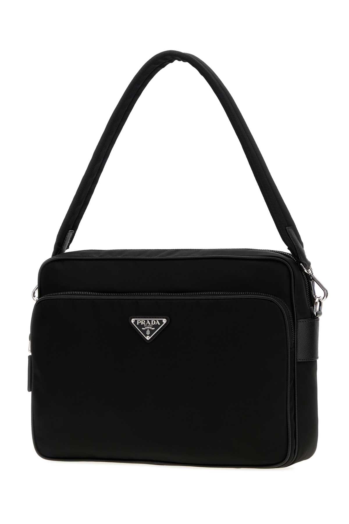 Prada Men Black Canvas Shopping Bag