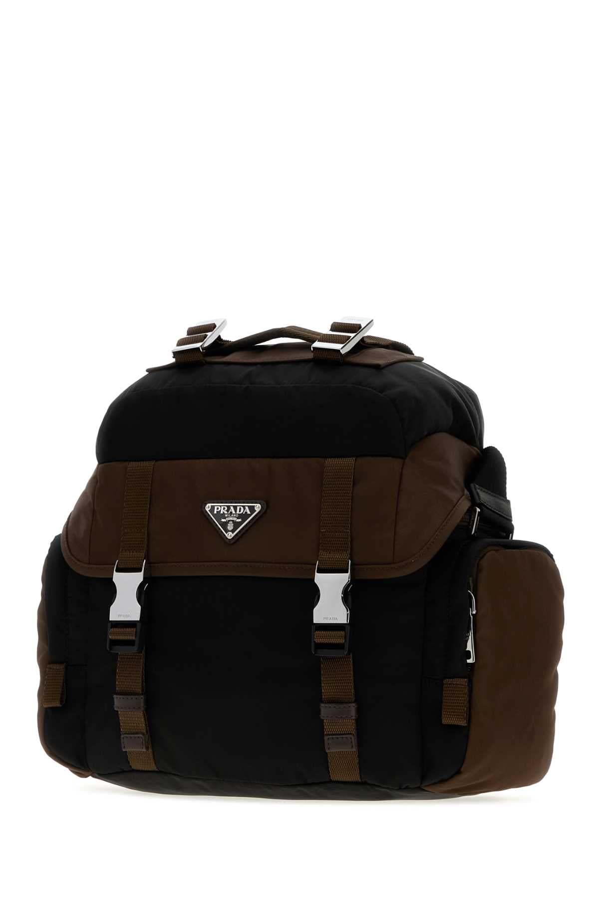 Prada Men Two-Tone Re-Nylon Crossbody Bag