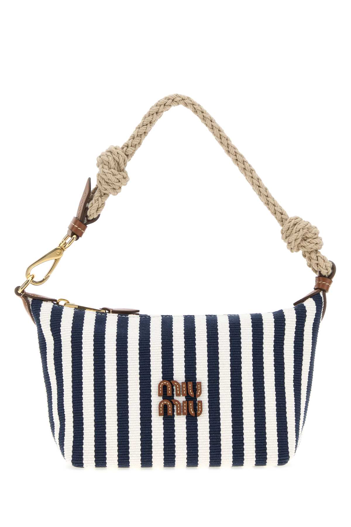 MIU MIU Miu Miu Women Embroidered Canvas Shoulder Bag