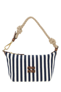 MIU MIU Miu Miu Women Embroidered Canvas Shoulder Bag
