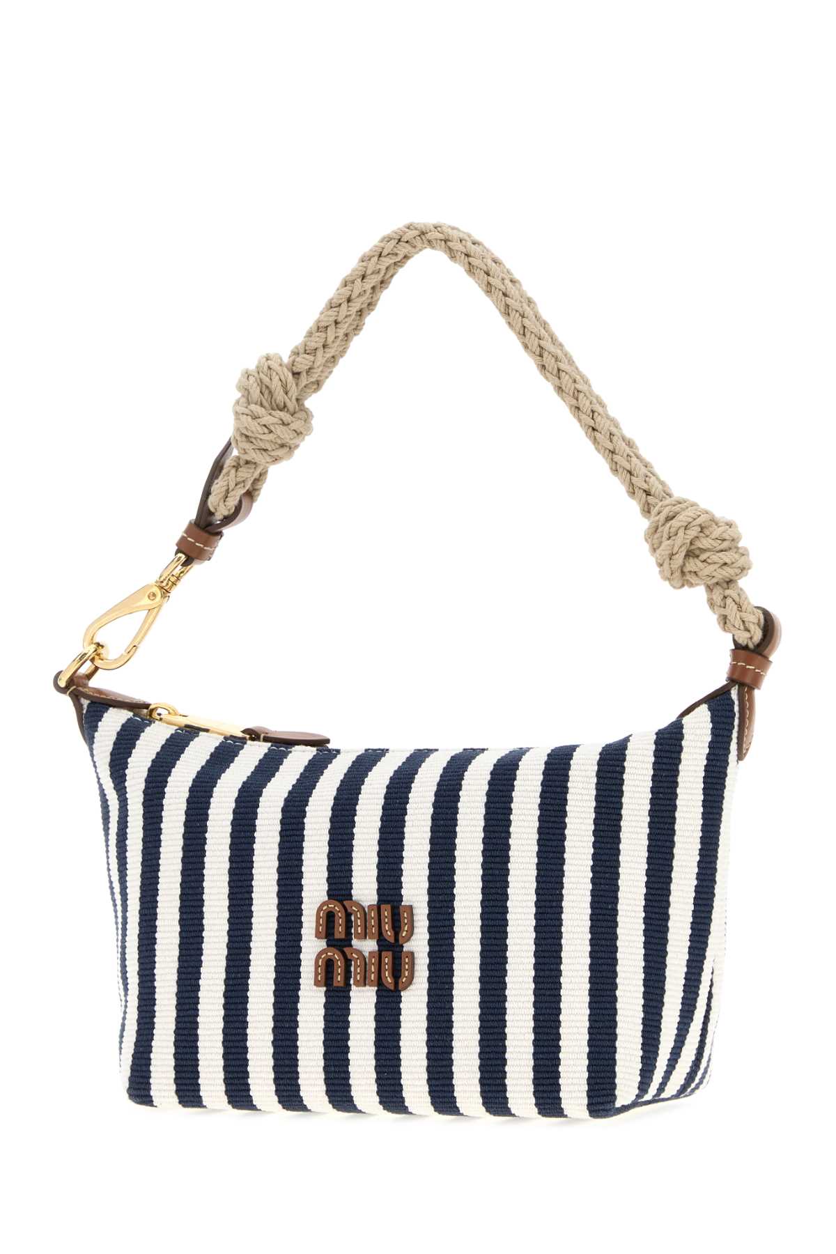 MIU MIU Miu Miu Women Embroidered Canvas Shoulder Bag