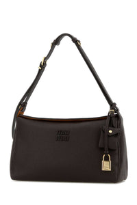 Miu Miu Women Dark Brown Leather Crossbody Bag