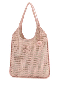 MIU MIU Miu Miu Women Pink Crochet Ivy Shopping Bag