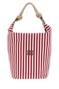 Miu Miu Women Embroidered Canvas Bucket Bag