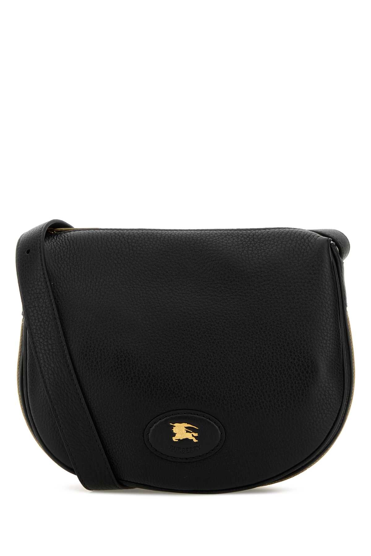 Burberry Women Black Leather Tavistock Crossbody Bag