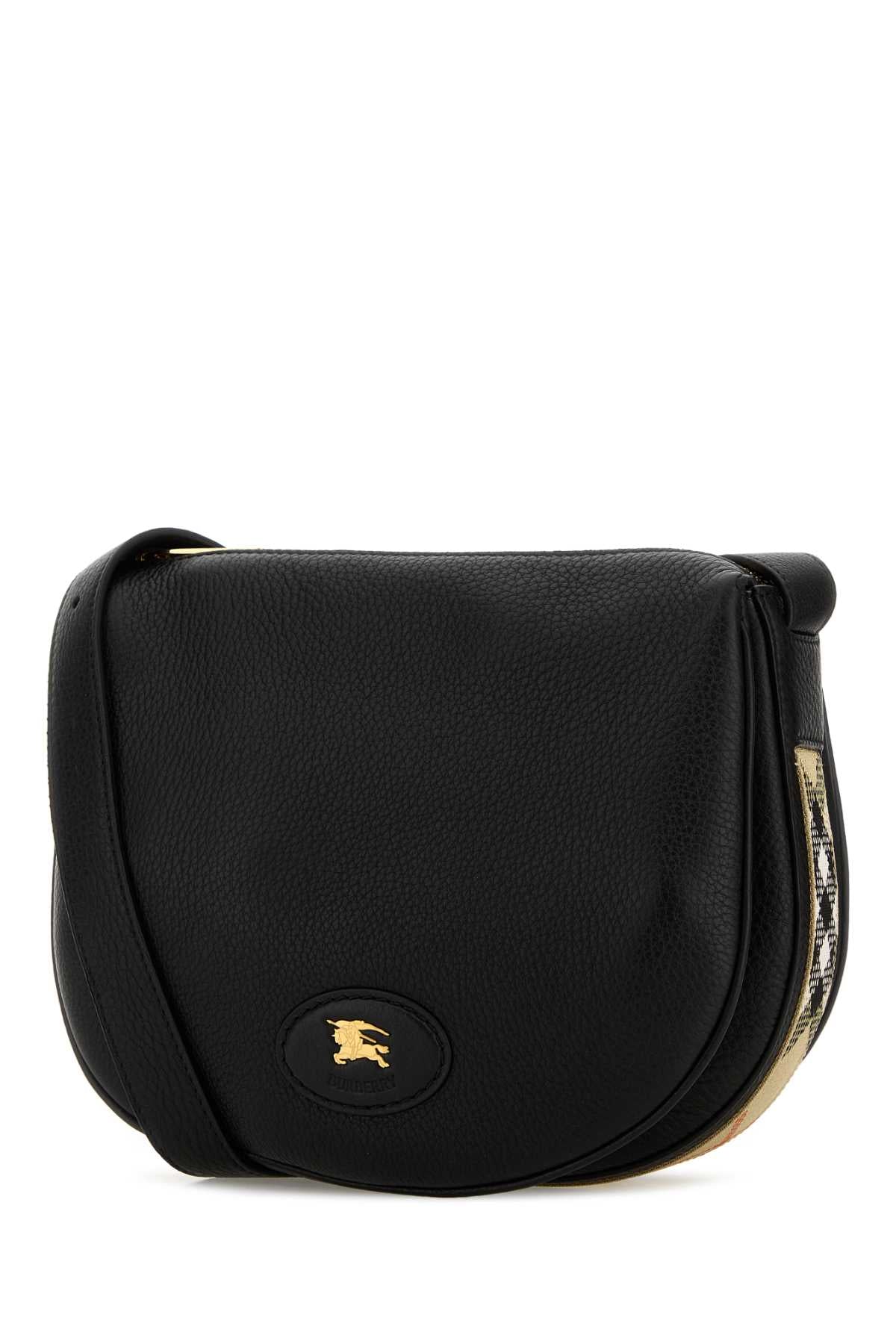 Burberry Women Black Leather Tavistock Crossbody Bag
