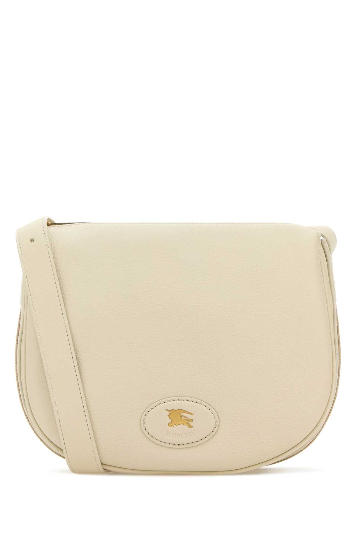 Burberry Women Ivory Leather Tavistock Crossbody Bag