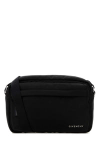 Givenchy Men Black Fabric Essential U Crossbody Bag