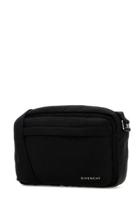 Givenchy Men Black Fabric Essential U Crossbody Bag
