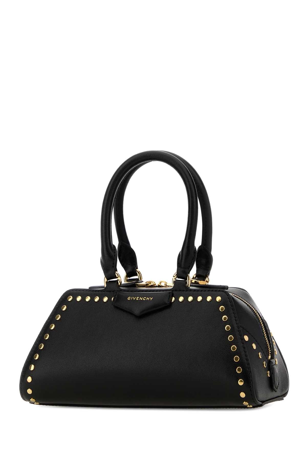 GIVENCHY Givenchy Women Black Leather Mini Antigona East-West Handbag