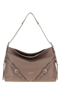 Givenchy Women Dove Grey Leather Medium Voyou Shoulder Bag