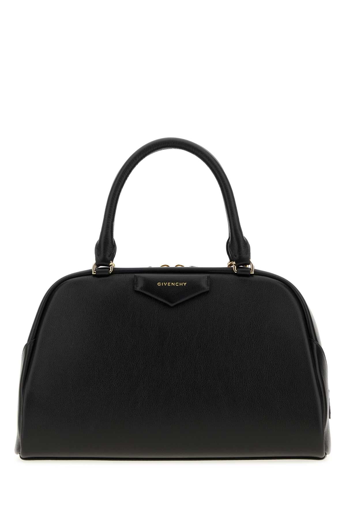 Givenchy Women Black Leather Medium Antigona East-West Soft Handbag