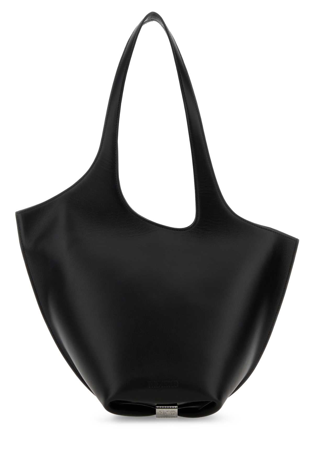 The Attico Women Black Leather Medium La Scoop Shoulder Bag