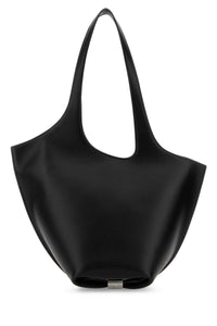 The Attico Women Black Leather Medium La Scoop Shoulder Bag