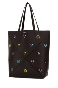 Loewe Men Chocolate Leather Puzzle Fold Large Shopping Bag