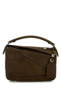 LOEWE Loewe Women Brown Leather Small Puzzle Handbag