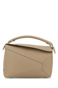 Loewe Women Cappuccino Leather Medium Puzzle Edge Handbag
