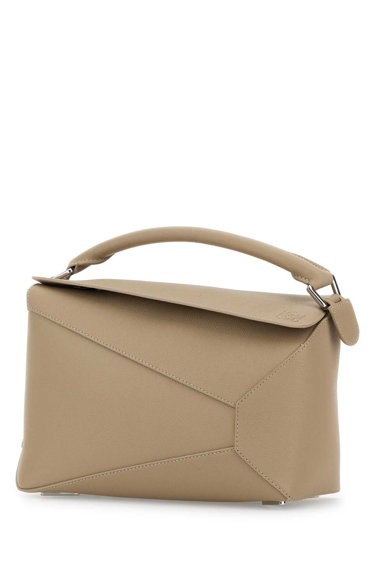 Loewe Women Cappuccino Leather Medium Puzzle Edge Handbag