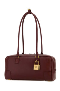 Loewe Women Burgundy Leather Amazona 31 Shoulder Bag