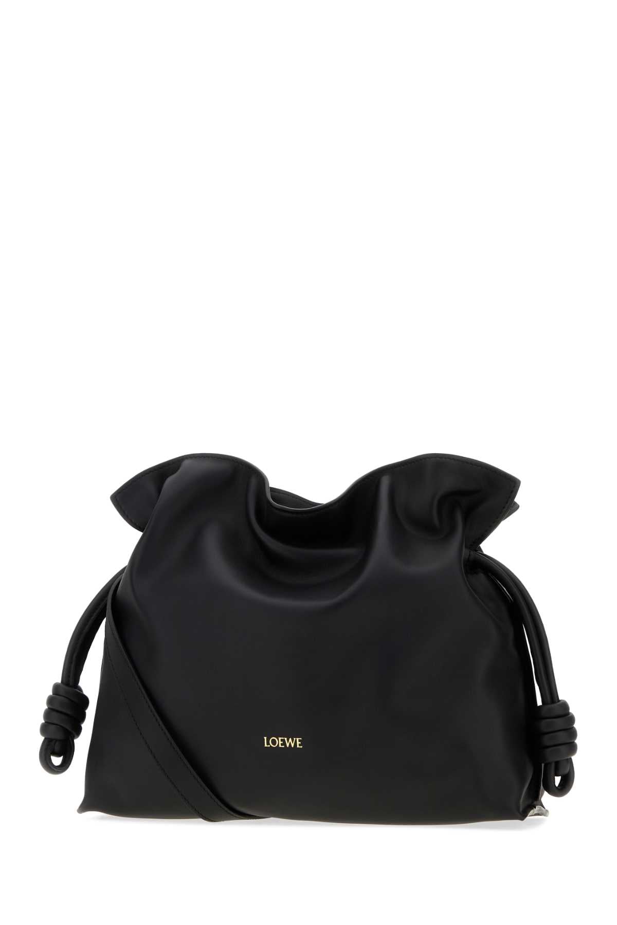 Loewe Women Black Nappa Leather Medium Flamenco Clutch