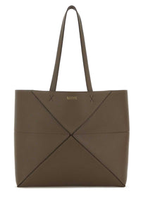 LOEWE Loewe Women Mud Leather Medium Puzzle Fold Shopping Bag