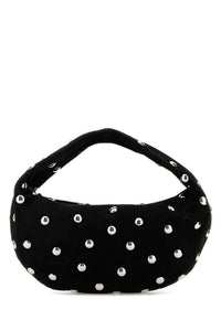 KHAITE Khaite Women Black Suede Medium Olivia Shoulder Bag