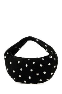 KHAITE Khaite Women Black Suede Medium Olivia Shoulder Bag