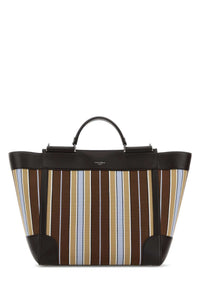 Dolce & Gabbana Men Embroidered Fabric Sicily Shopping Bag