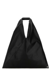 Mm6 Maison Margiela Women Black Synthetic Leather Japanese Shoulder Bag
