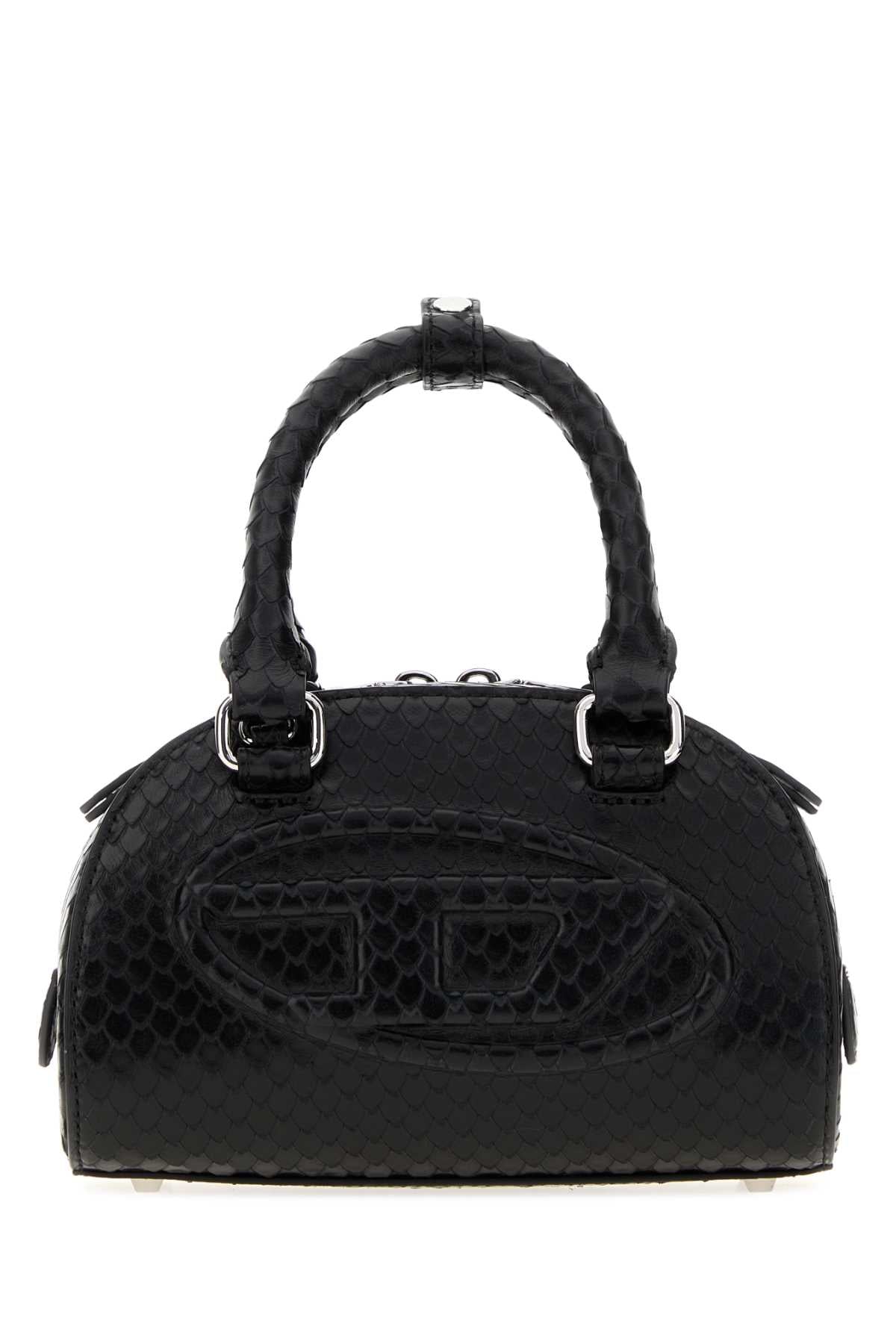 DIESEL Diesel Women Black Leather 1Dr Dome Handbag