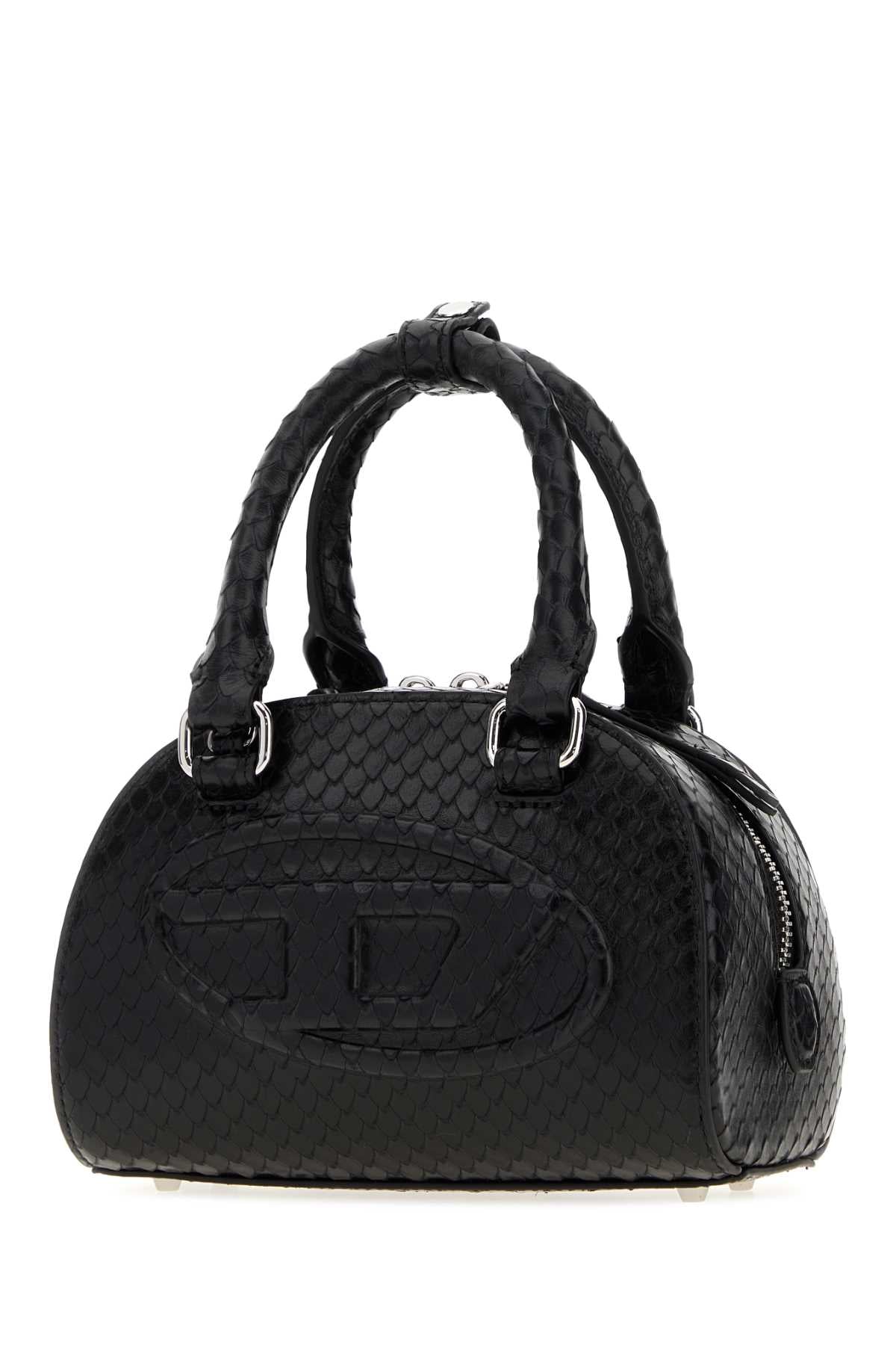 DIESEL Diesel Women Black Leather 1Dr Dome Handbag