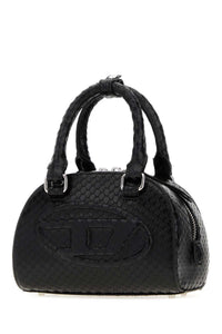 DIESEL Diesel Women Black Leather 1Dr Dome Handbag