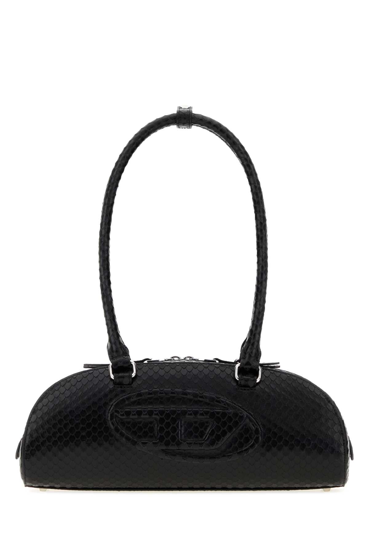 DIESEL Diesel Women Black Leather  1Dr Dome Shoulder Bag