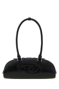 DIESEL Diesel Women Black Leather  1Dr Dome Shoulder Bag