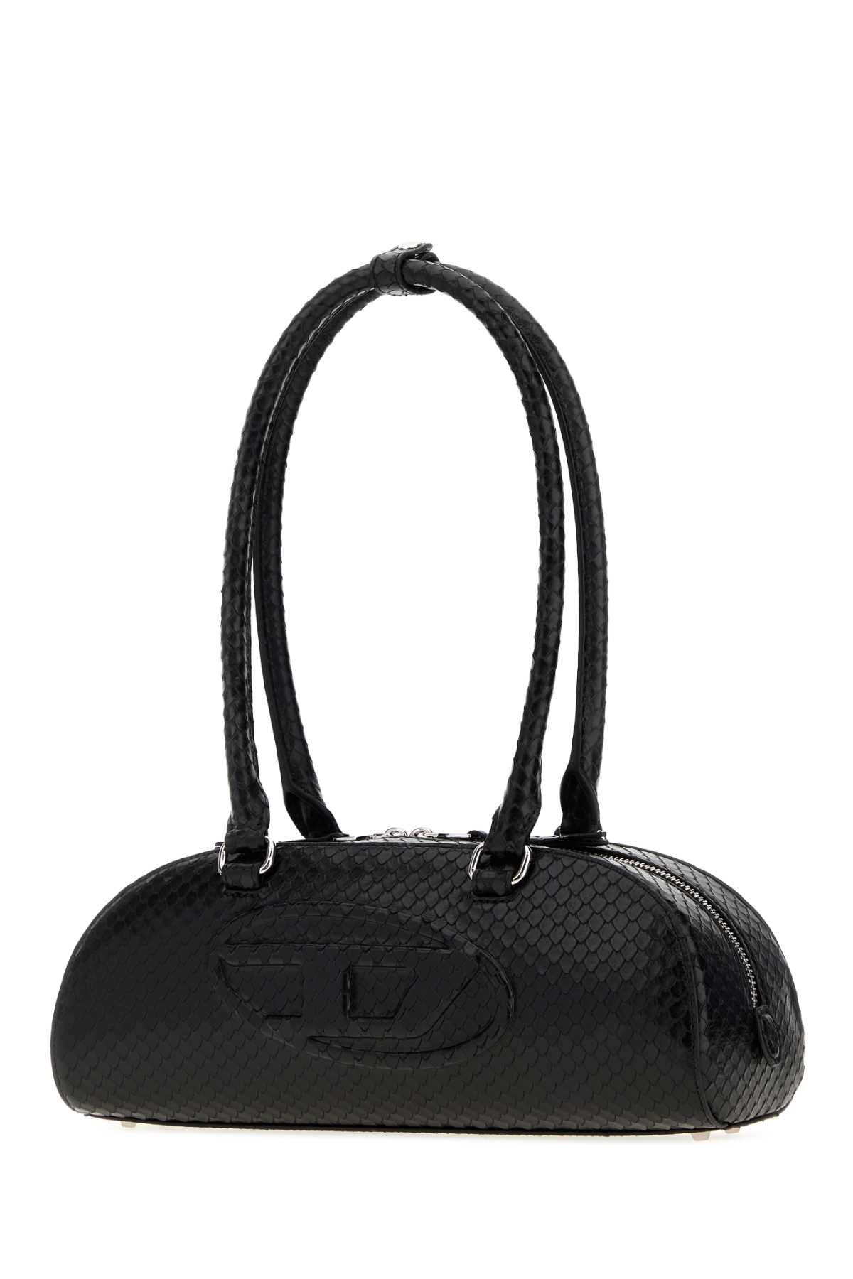 DIESEL Diesel Women Black Leather  1Dr Dome Shoulder Bag