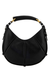Saint Laurent Women Black Leather Small Mombasa Shoulder Bag