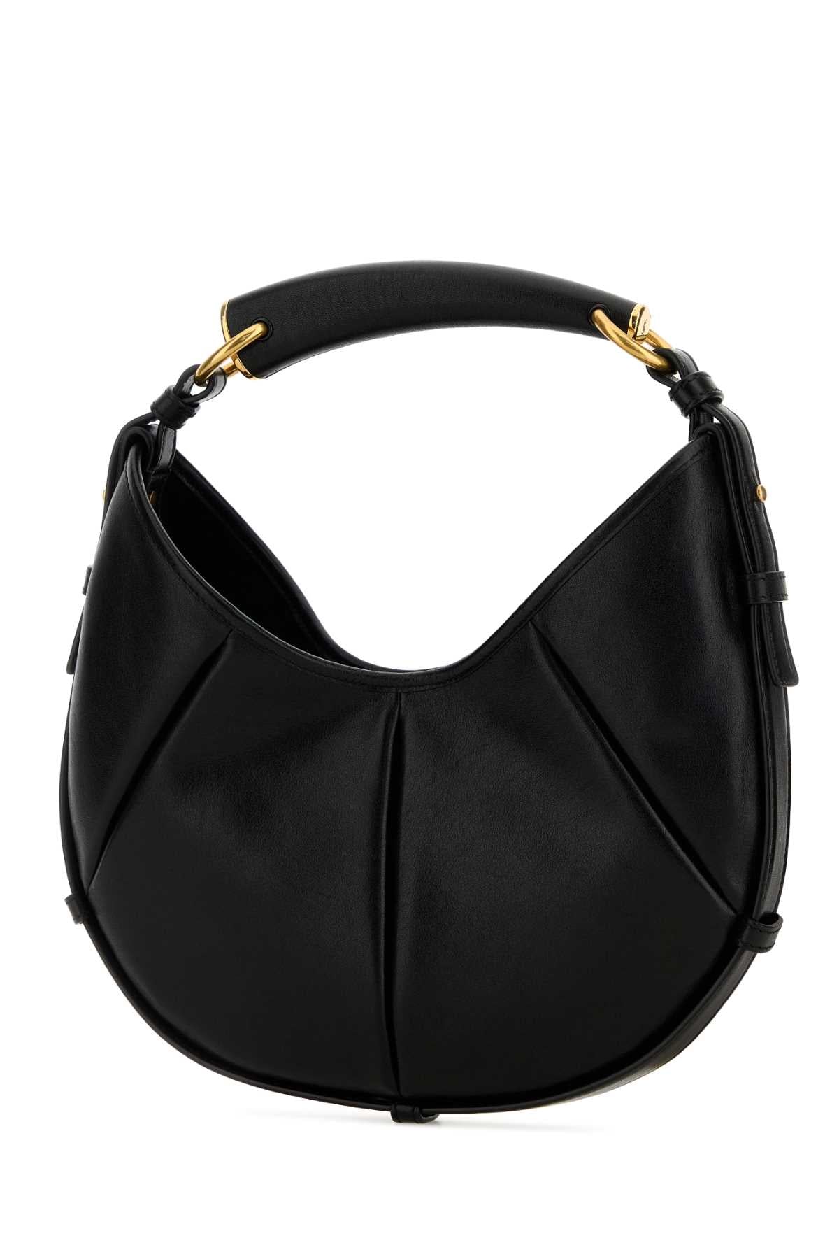 Saint Laurent Women Black Leather Small Mombasa Shoulder Bag