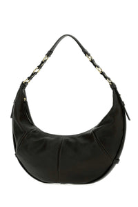 SAINT LAURENT Saint Laurent Women Black Leather Saharienne Shopping Bag