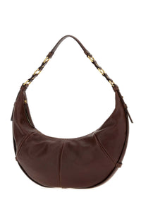 Saint Laurent Women Brown Leather Saharienne Shopping Bag
