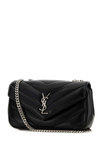 SAINT LAURENT Saint Laurent Women Black Leather Small Loulou Shoulder Bag