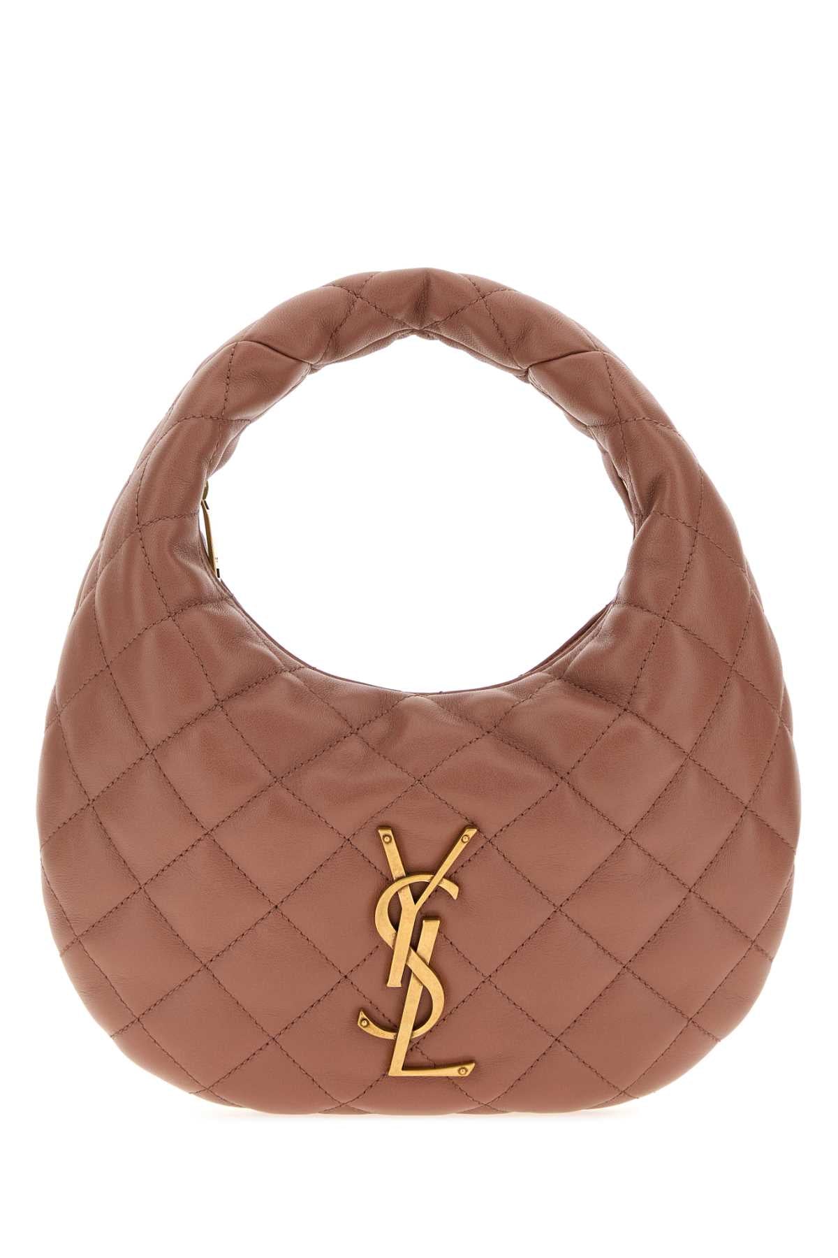 SAINT LAURENT Saint Laurent Women Antiqued Pink Nappa Leather Icarino Shoulder Bag