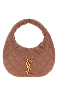 SAINT LAURENT Saint Laurent Women Antiqued Pink Nappa Leather Icarino Shoulder Bag