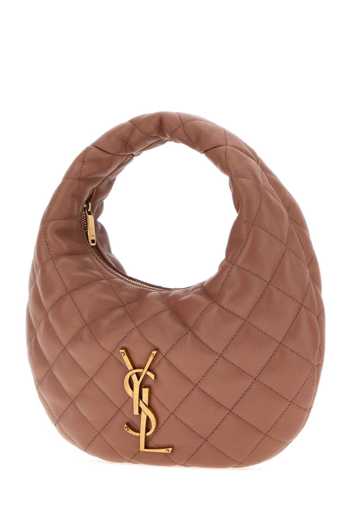 SAINT LAURENT Saint Laurent Women Antiqued Pink Nappa Leather Icarino Shoulder Bag