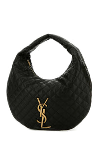 SAINT LAURENT Saint Laurent Women Black Nappa Leather Icare Shoulder Bag