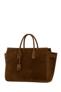 Saint Laurent Women Camel Suede Sac De Jour Shopping Bag