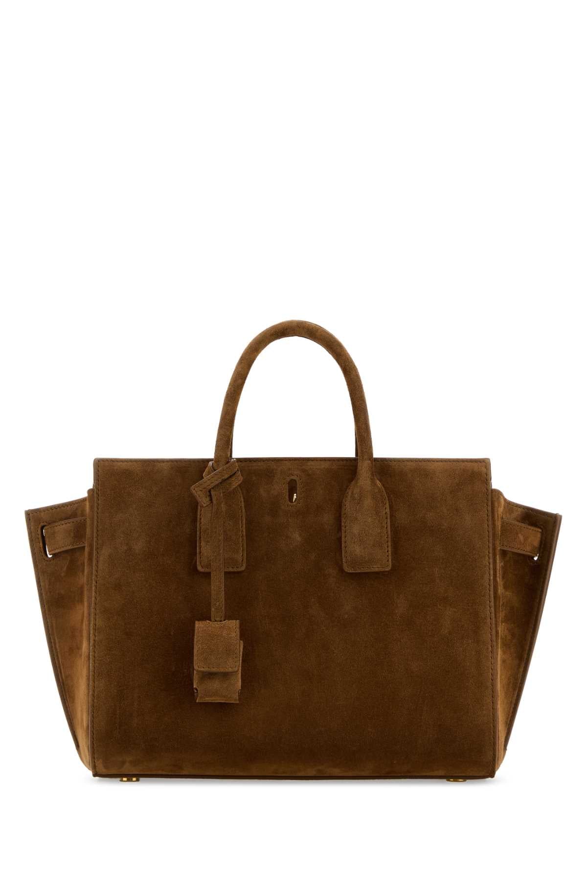 SAINT LAURENT Saint Laurent Women Brown Suede  Sac De Jour Handbag