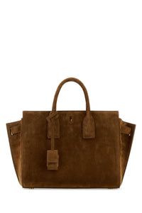 SAINT LAURENT Saint Laurent Women Brown Suede  Sac De Jour Handbag