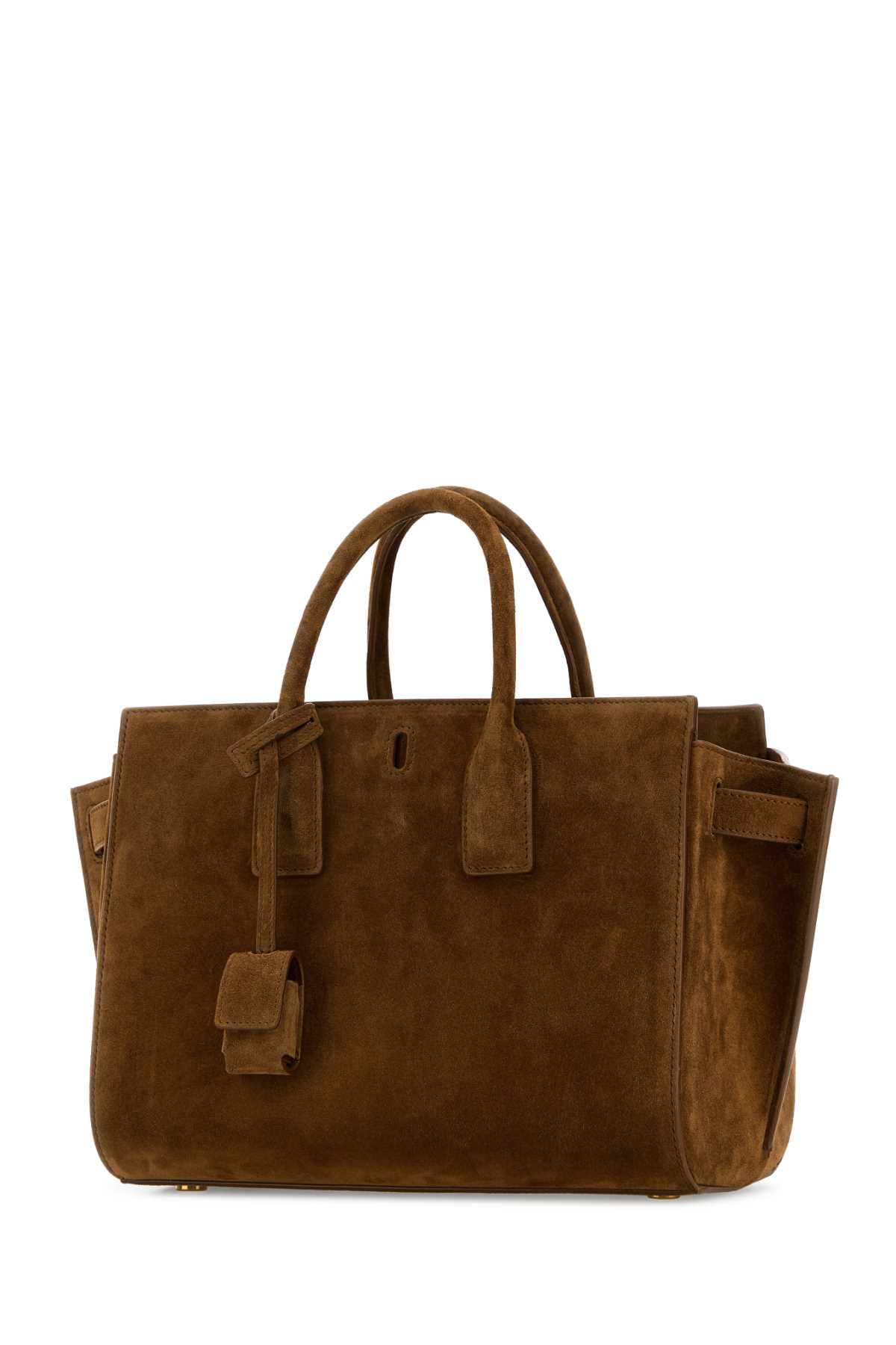 SAINT LAURENT Saint Laurent Women Brown Suede  Sac De Jour Handbag