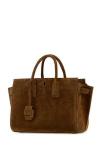SAINT LAURENT Saint Laurent Women Brown Suede  Sac De Jour Handbag
